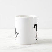 Augen oben! Heels unten! Pferd Kaffeetasse (Mittel)