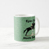 Augen oben! Heels unten! Pferdepullover Kaffeetasse (VorderseiteRechts)