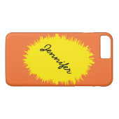 Augen, Orange & Gelb, Personalisiert Case-Mate iPhone Hülle (Rückseite (Horizontal))