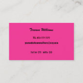 Augen-Peitschen-Erweiterungs-Visitenkarten Visitenkarte (Rückseite)