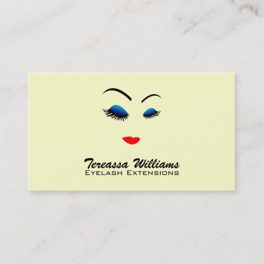 Augen-Peitschen-Erweiterungs-Visitenkarten Visitenkarte (Vorderseite)