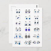 Augen Postkarte (Vorne/Hinten)
