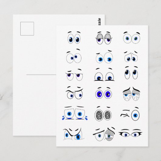 Augen Postkarte (Vorne/Hinten)