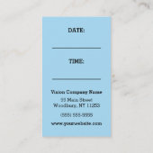 Augen-Prüfungs-Erinnerung Terminkarte (Rückseite)