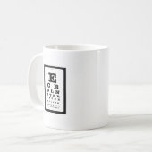 Augen-Prüfungs-Tasse Kaffeetasse (Vorderseite Links)