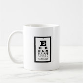 Augen-Prüfungs-Tasse Kaffeetasse (Links)
