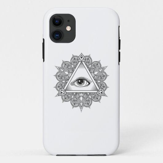 Augen-Pyramide-Symbol-Gekritzel Case-Mate iPhone Hülle (Rückseite)