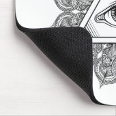 Augen-Pyramide-Symbol-Gekritzel Mousepad (Ecke)