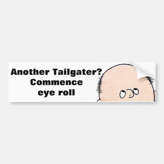 Augen-Rolle bei Tailgaters Autoaufkleber (Vorne)