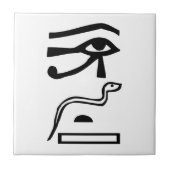 Augen & Schlange, Ägyptische Hieroglyph Fliese (Vorderseite)
