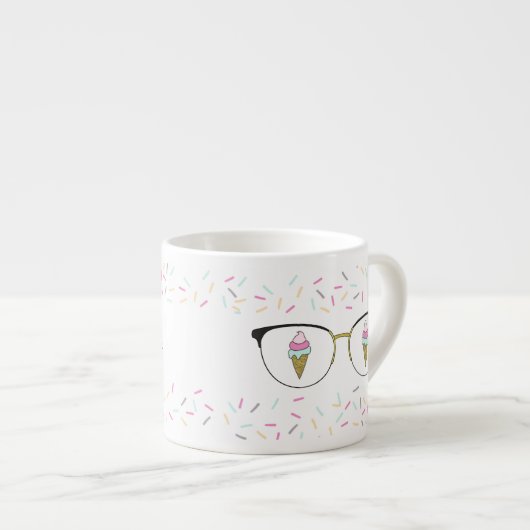 Augen-Schrei für Eiscremeespresso-Tasse Espressotasse (Vorderseite Rechts)