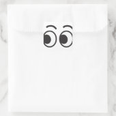 Augen sehen Emoji aus Quadratischer Aufkleber (Tasche)