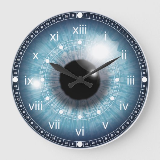 Augen sehen Sie Personalisierte Acrylwand-Uhr Große Wanduhr (Vorderseite)