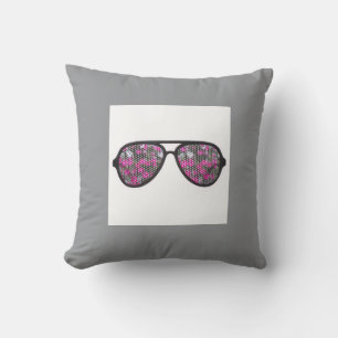 Augen sehen Sie Sonnenbrille entworfen Kissen