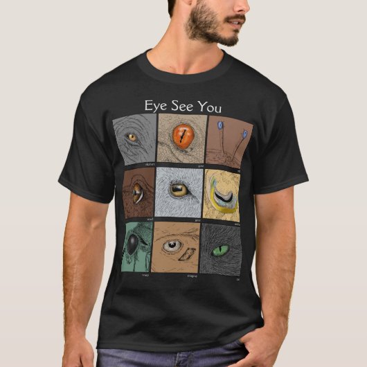 Augen sehen Sie Tierpuppe, Tieraugen T - Shirt (Vorderseite)