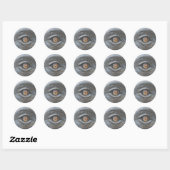 Augen siehe_ runder aufkleber (Blatt)