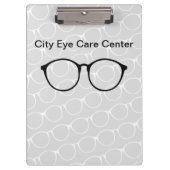 Augen-Sorgfalt-Brillen-Thema Klemmbrett (Vorderseite)