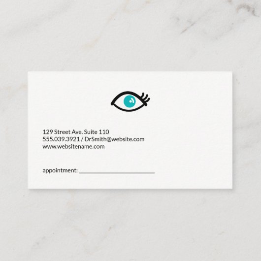 Augen Terminkarte (Rückseite)