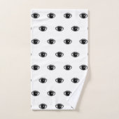 Augen übergeben gezeichnetes Illustrations-Muster Badhandtuch Set (Handtuch)