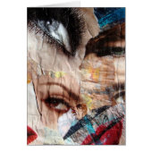 Augen und Lippen Collage, Jeder Anlass Blank Gruß (Vorne)