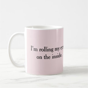 Augen verdrehend kaffeetasse