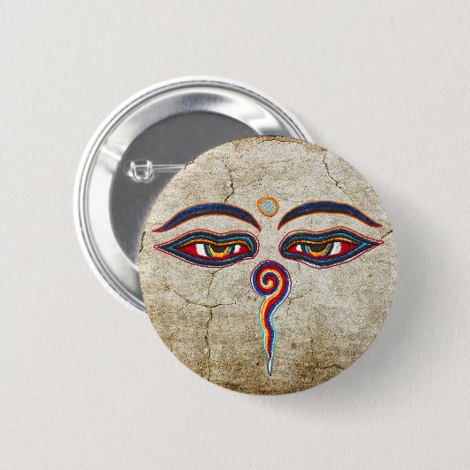 Augen von Buddha/Augen der Weisheit Button (Vorne & Hinten)
