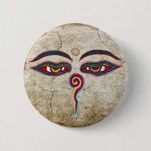 Augen von Buddha/Augen der Weisheit Button