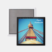Augen von Buddha, Stupa, Kathmandu - Nepal Magnet (Vorderseite/Rückseite)