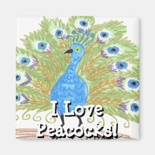 Augen von India Peacock von Wendy C. Allen Magnet (Vorne)