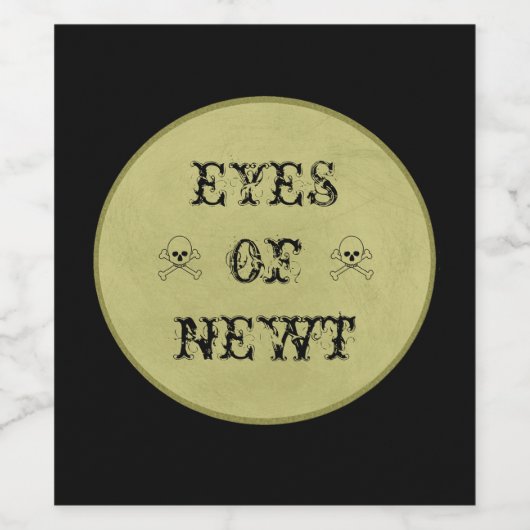 Augen von newt Halloween-Pop Weinetikett (Einzelnes Label)