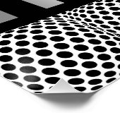 Augen Wand Op Art Schwarz-Weiß Poster (Ecke)