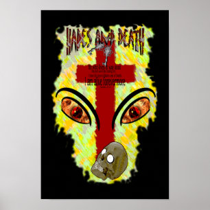 Augen wie das Blazing Fire - Offenbarung 1:14-18 Poster