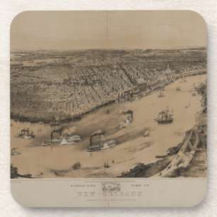 Augenansicht der Vögel von New Orleans ab 1851 Untersetzer