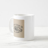 Augenantische Werbung optisch Kaffeetasse (Vorderseite Links)
