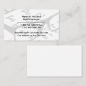 Augenarzt Augenpflege Medizinische Visitenkarten Visitenkarte (Vorne/Hinten)