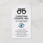 Augenarzt | Augenuntersuchung | Optometrisches Log Visitenkarte (Vorderseite)