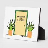 Augenarzt Cartoon Optometriker Ophthalmologie Fotoplatte (Seite)