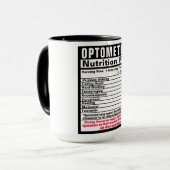 Augenarzt Funny Nutrional Facts Tasse (Vorderseite Links)