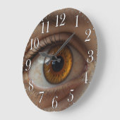 Augenarzt für seltsamen Spaß am Auge Große Wanduhr (Winkel)