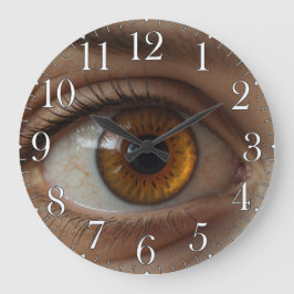 Augenarzt für seltsamen Spaß am Auge Große Wanduhr