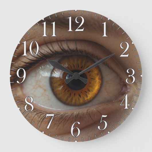 Augenarzt für seltsamen Spaß am Auge Große Wanduhr (Vorderseite)