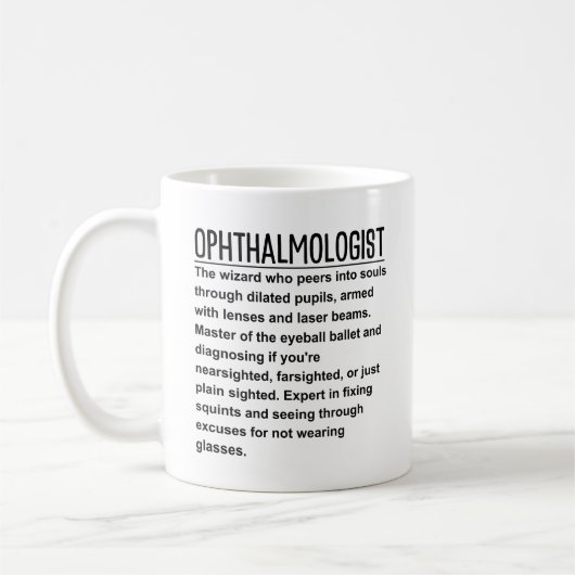 Augenarzt Kaffeetasse (Links)