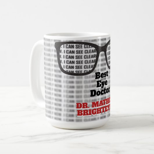 Augenarzt Kaffeetasse (Vorderseite Links)