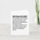 Augenarzt Karte (Vorderseite)