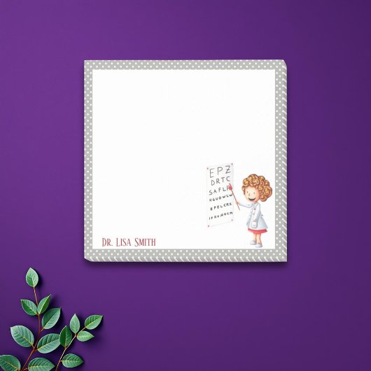 Augenarzt, Krankenschwester personalisierte Post n Post-it Klebezettel