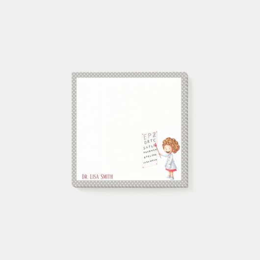 Augenarzt, Krankenschwester personalisierte Post n Post-it Klebezettel (Vorderseite)