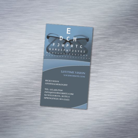 Augenarzt Magnetische Visitenkarte (Beispiel)