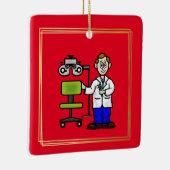 Augenarzt mit Prüfungsstuhl Ornament (Rechts)