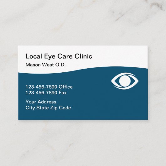 Augenarzt Ophthalmologe Personalberatung Visitenkarte (Vorderseite)