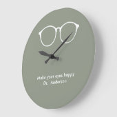 Augenarzt Optometriker Augenbrille Große Wanduhr (Winkel)